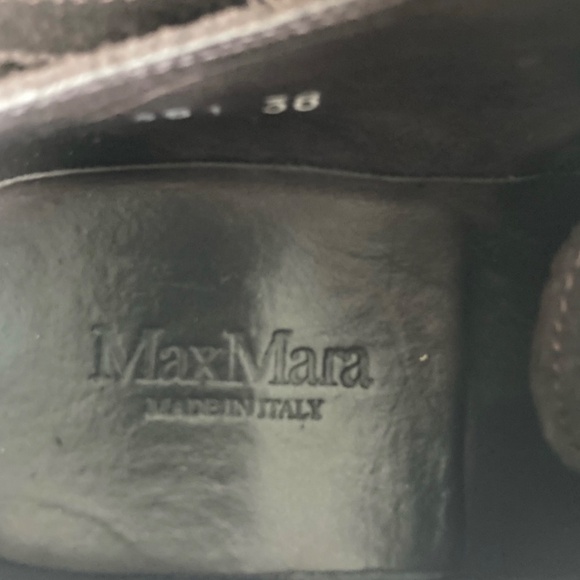 MaxMara Chocolate Brown Suede Genuine Leather Oxfords size EUR 38, US 7.5 - Picture 10 of 13